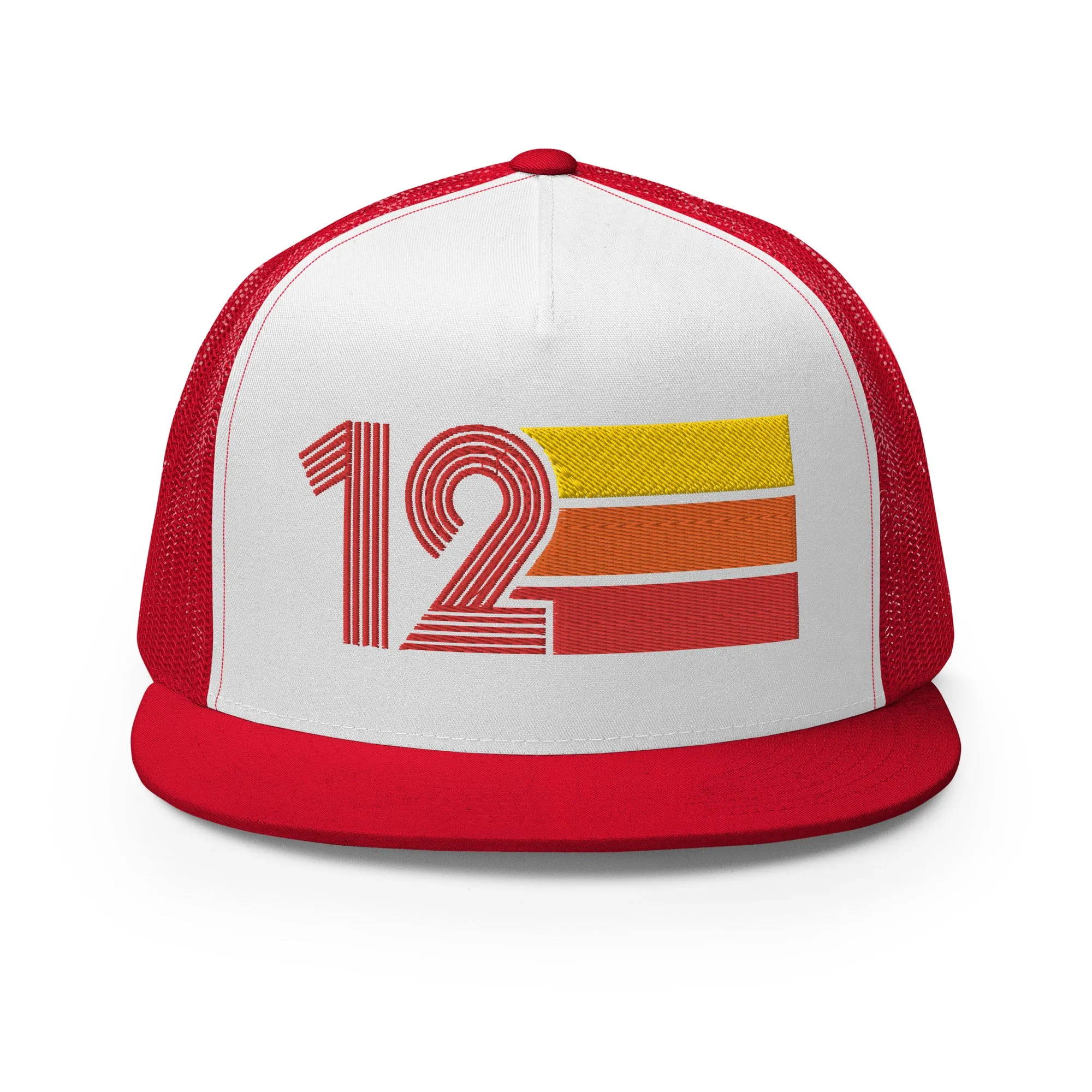 Classic Retro 2012 Flat Bill Trucker Cap