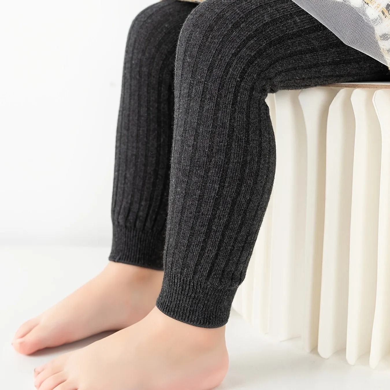 Toddler Girls Soft Knit Footless Pantyhose Leggings